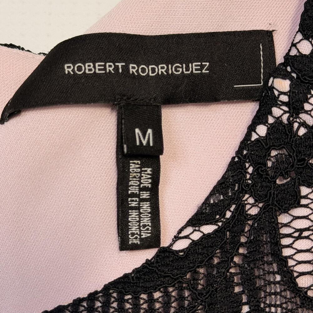Robert Rodriguez Tank Top Womens Medium Black Lace Overlay Scoop Neck Camisole - Picture 4 of 10